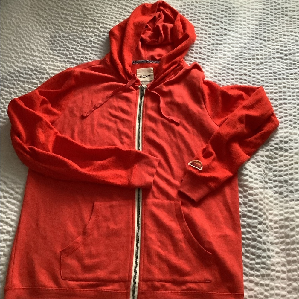 Roxy Women’s orange Zip-Up Hoodie Jacket